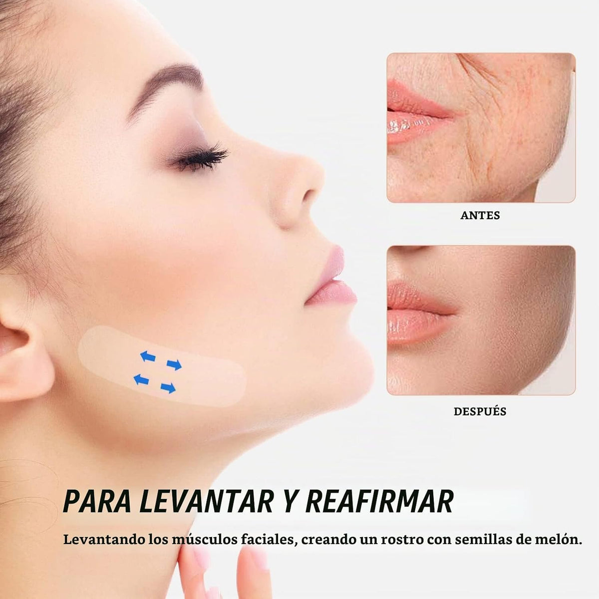 120 unidades de cinta adhesiva facial para lifting, parches faciales adhesivos para levantar arrugas al instante
